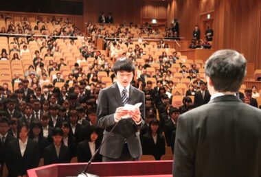 学部代表 田中隼人さん