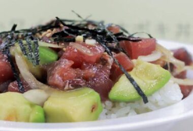 ハワイ風カツオポキ丼　