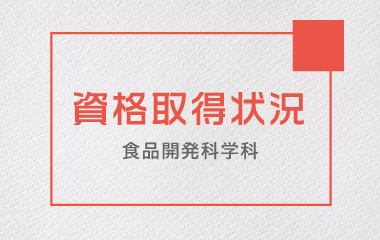 2022年度の資格取得状況【食品開発科学科】