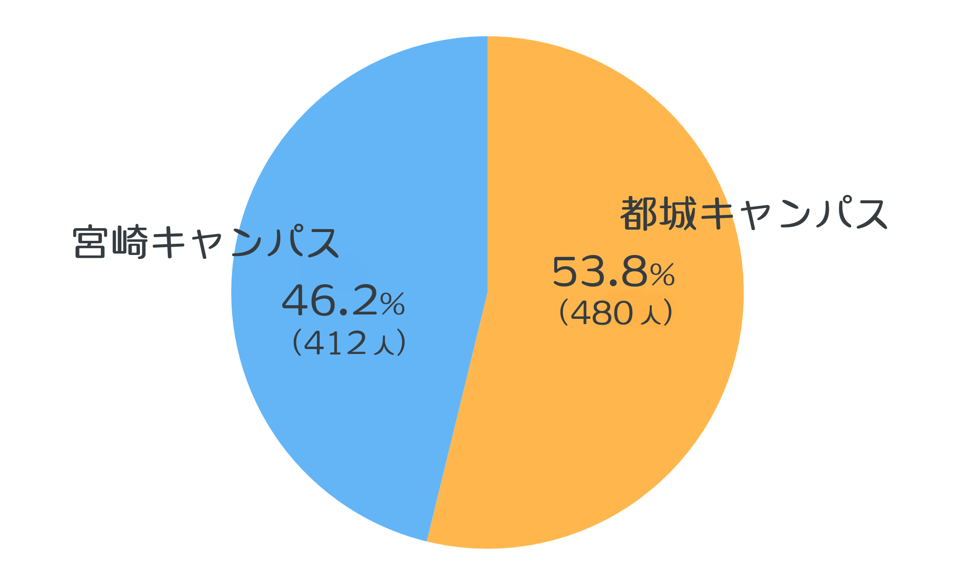 キャンパス構成の円グラフ