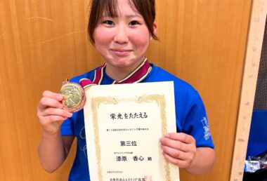 3位入賞を果たした漆原選手