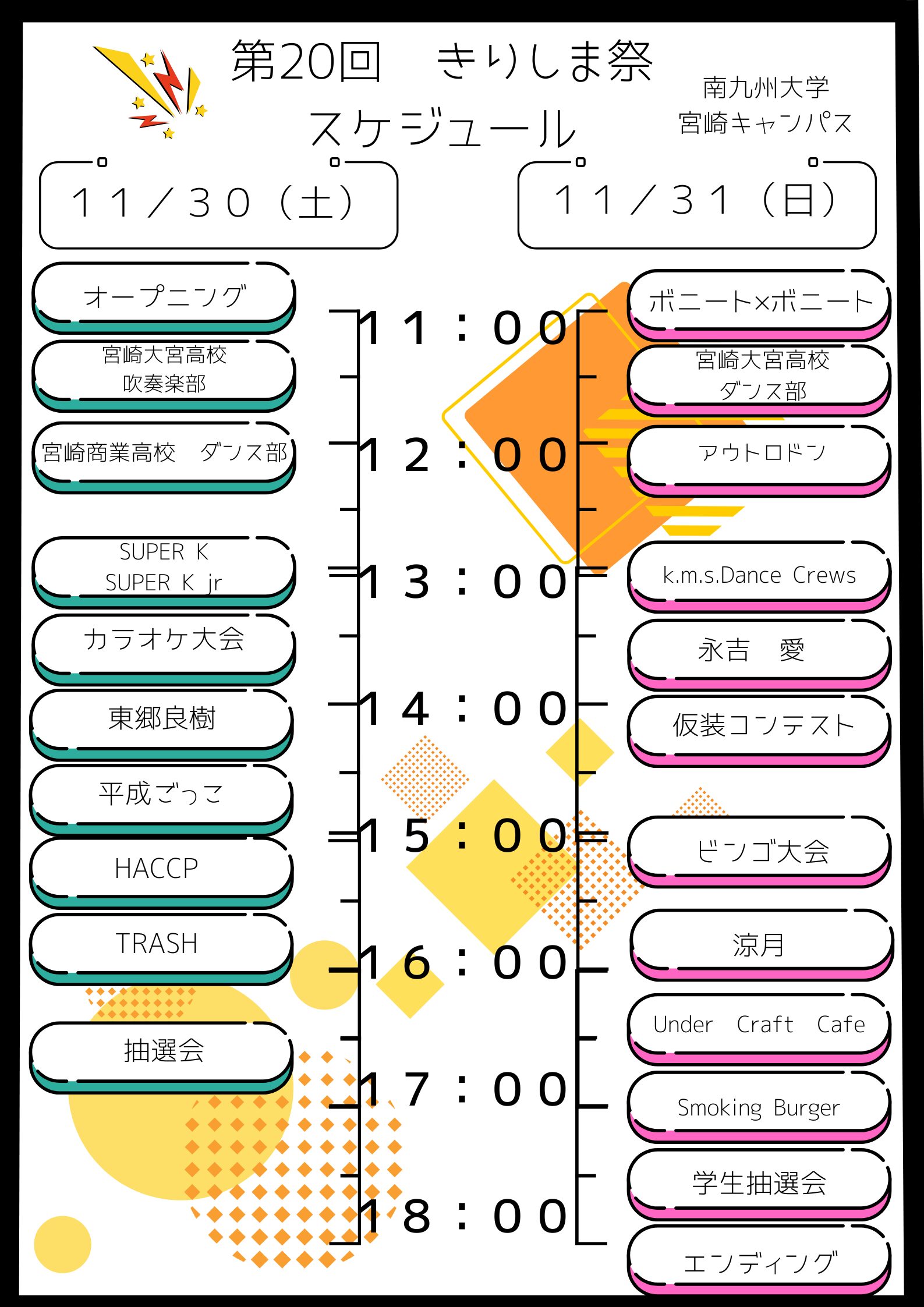きりしま祭2025 タイムテーブル